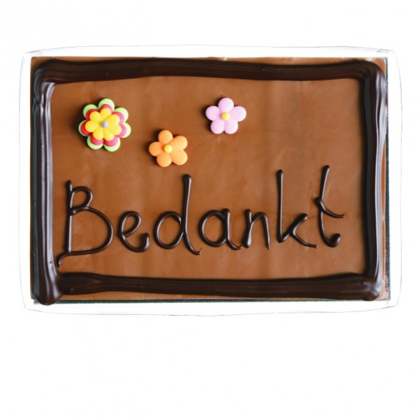 motief sensor Promotie Chocolade handwerktablet met tekst "Bedankt" 250 gr